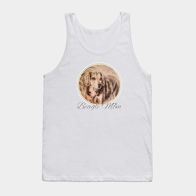 Beagle Mom Tank Top by AuburnQuailart